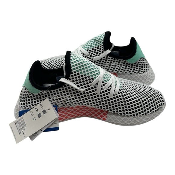 Adidas Deerupt Runner Running Shoes Men Sz 8.5 Black/Green/White Sneakers B28076 main image 8